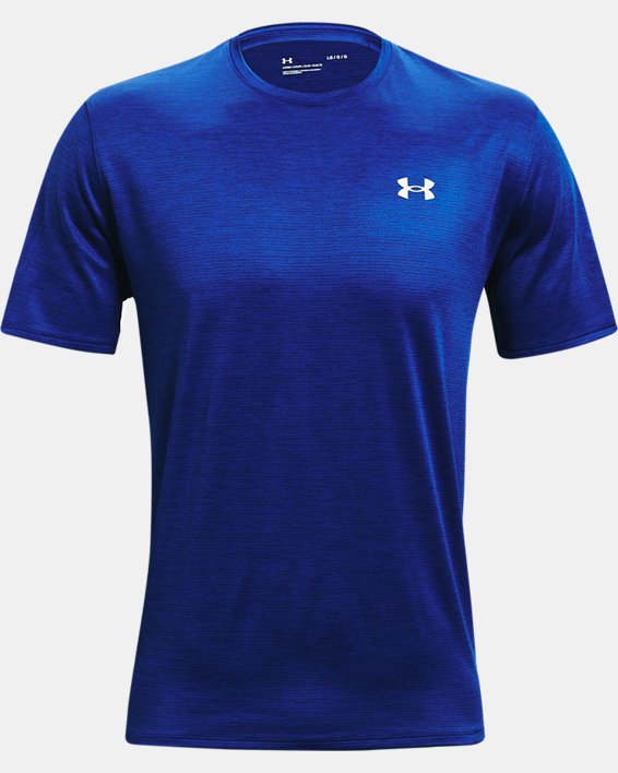 Men's UA Training Vent 2.0 Short Sleeve, Blue, pdpMainDesktop image number 4